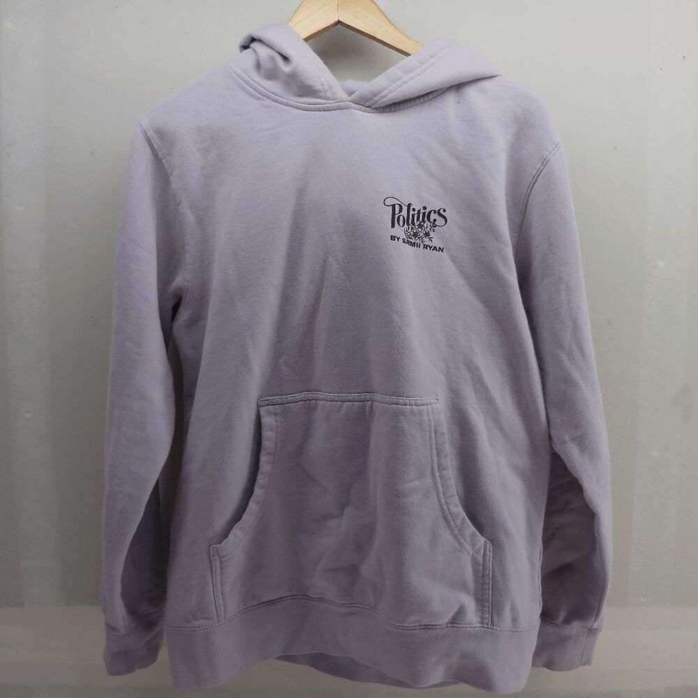 BSR by Samii Ryan‎ Womens Small Hoodie Pullover Politics Fleurs Flowers Lavender - Picture 5 of 8